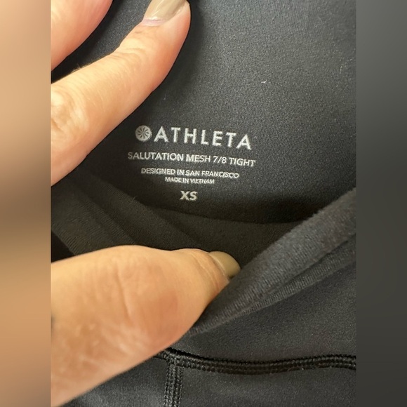 Athleta Salutation 7/8 Tight mesh black size XS - Picture 7 of 9